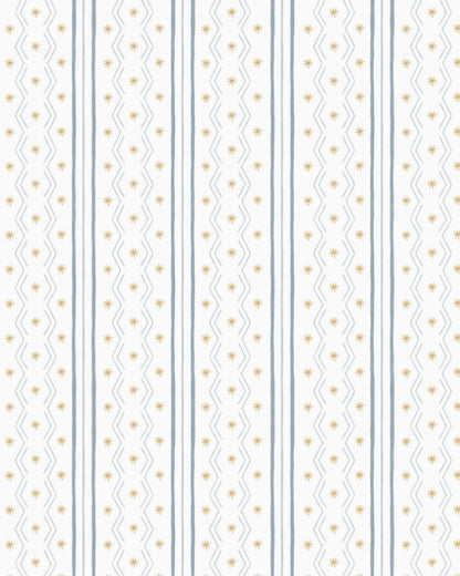 Papel Zigue e Asteriscos Azul
