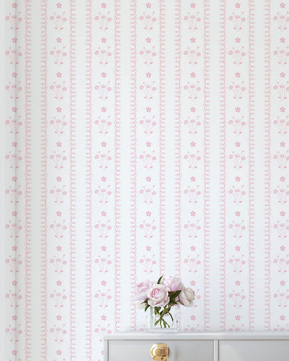 Papel de Parede Corsage Rosa