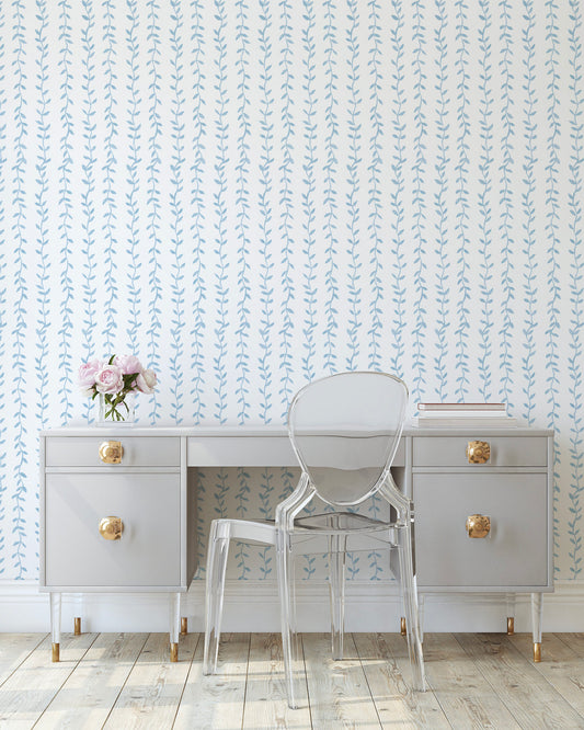 Papel de Parede Foglia Azul