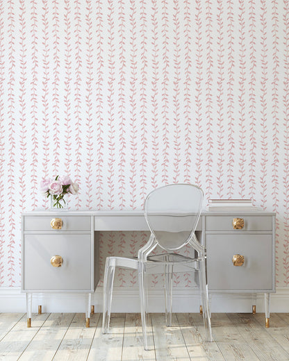 Papel de Parede Foglia Rosa