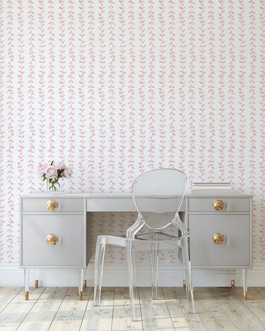 Papel de Parede Foglia Rosa
