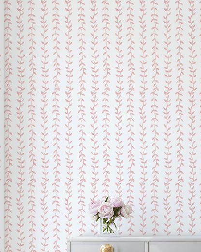 Papel de Parede Foglia Rosa