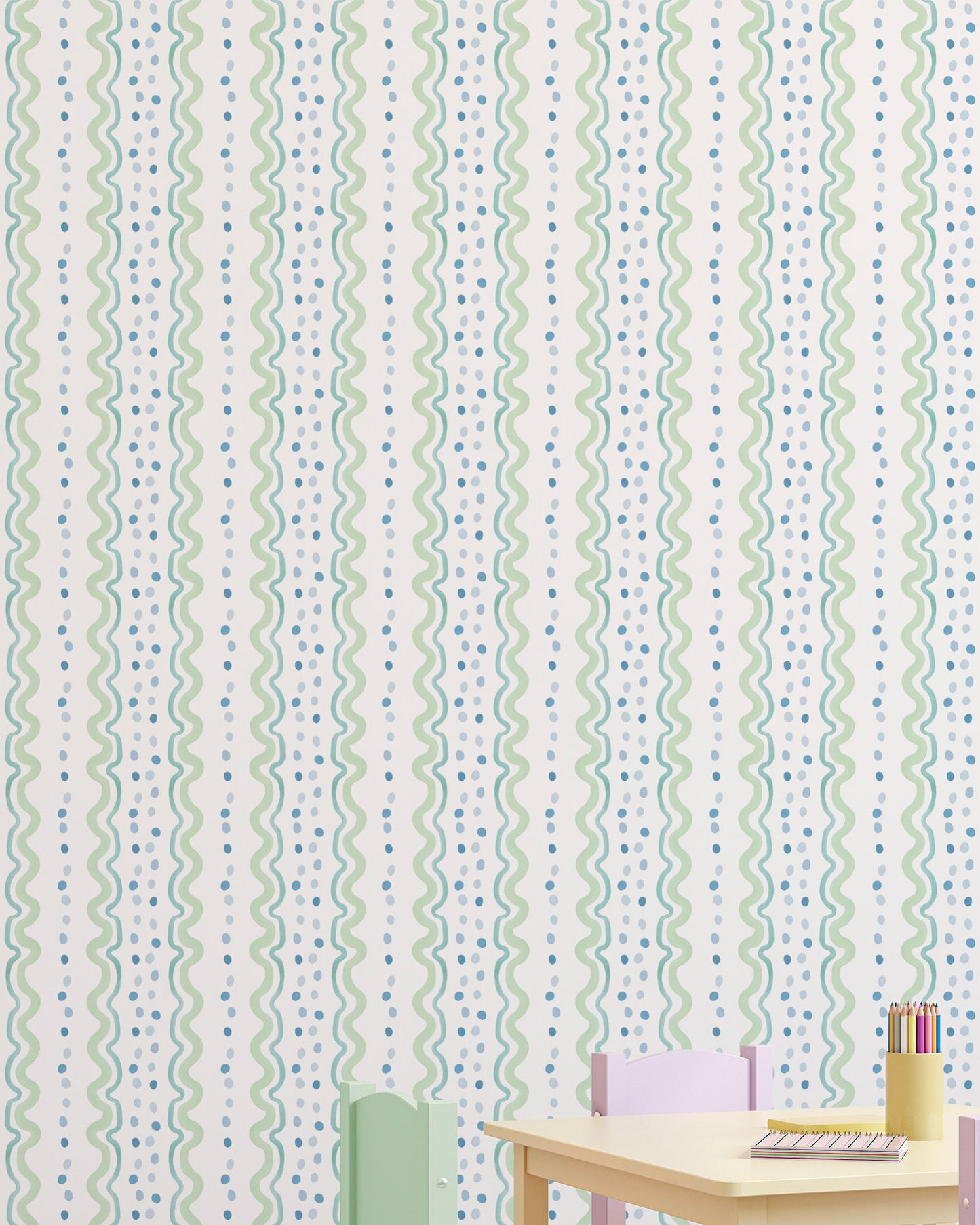 Papel de Parede Bolinhas Divertidas Verde