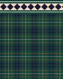 Papel de Parede Xadrez Tartan Verde.