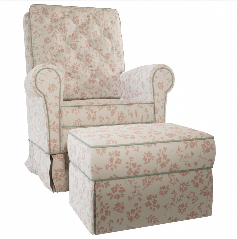 Poltrona Floral Nina Sarja Tradada + Puff (30% OFF)