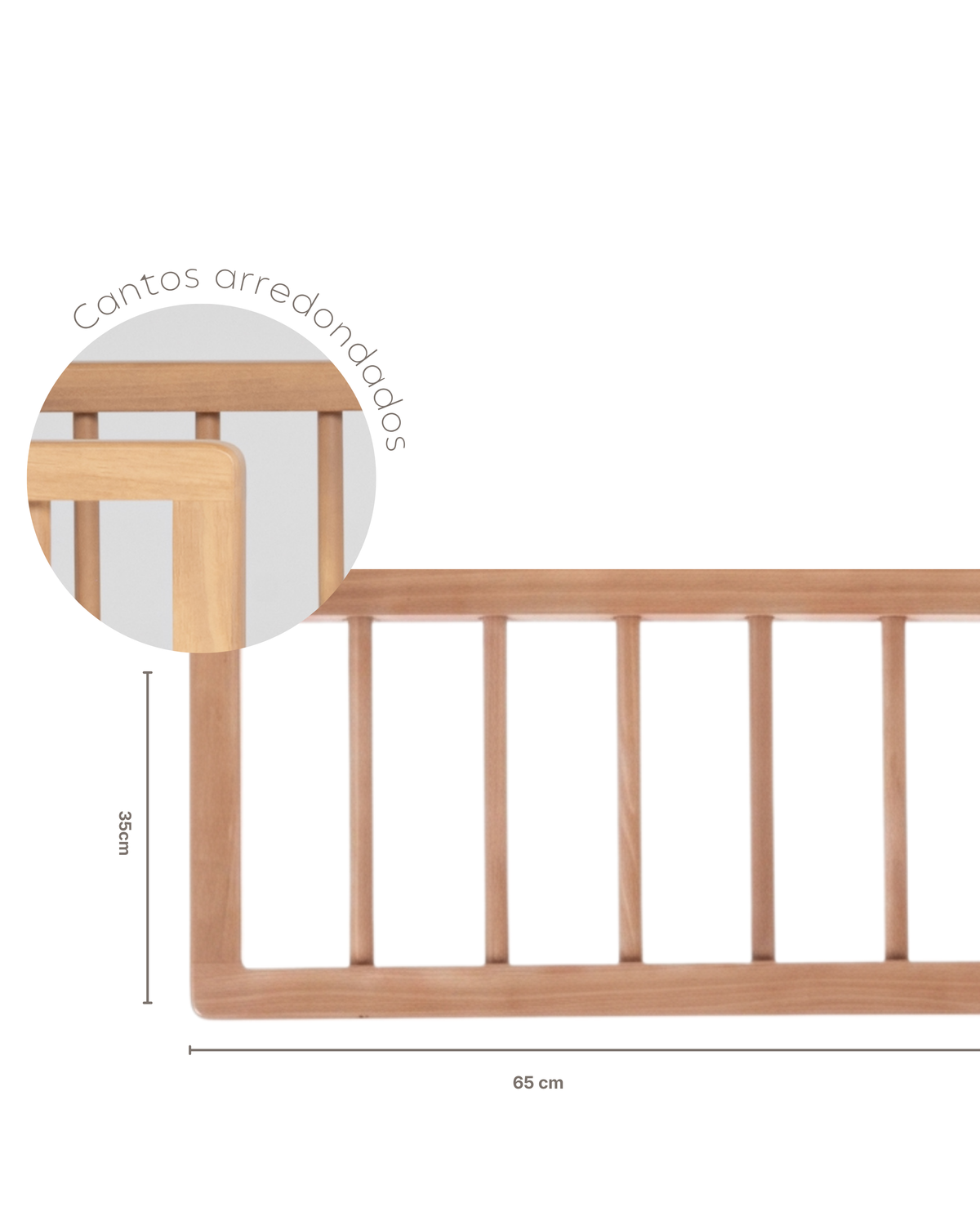 Evolutive Spindle Bed · 4-in-1 · Oak Wood · Central Exit