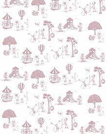 Papel Toile de Jouy Rosa