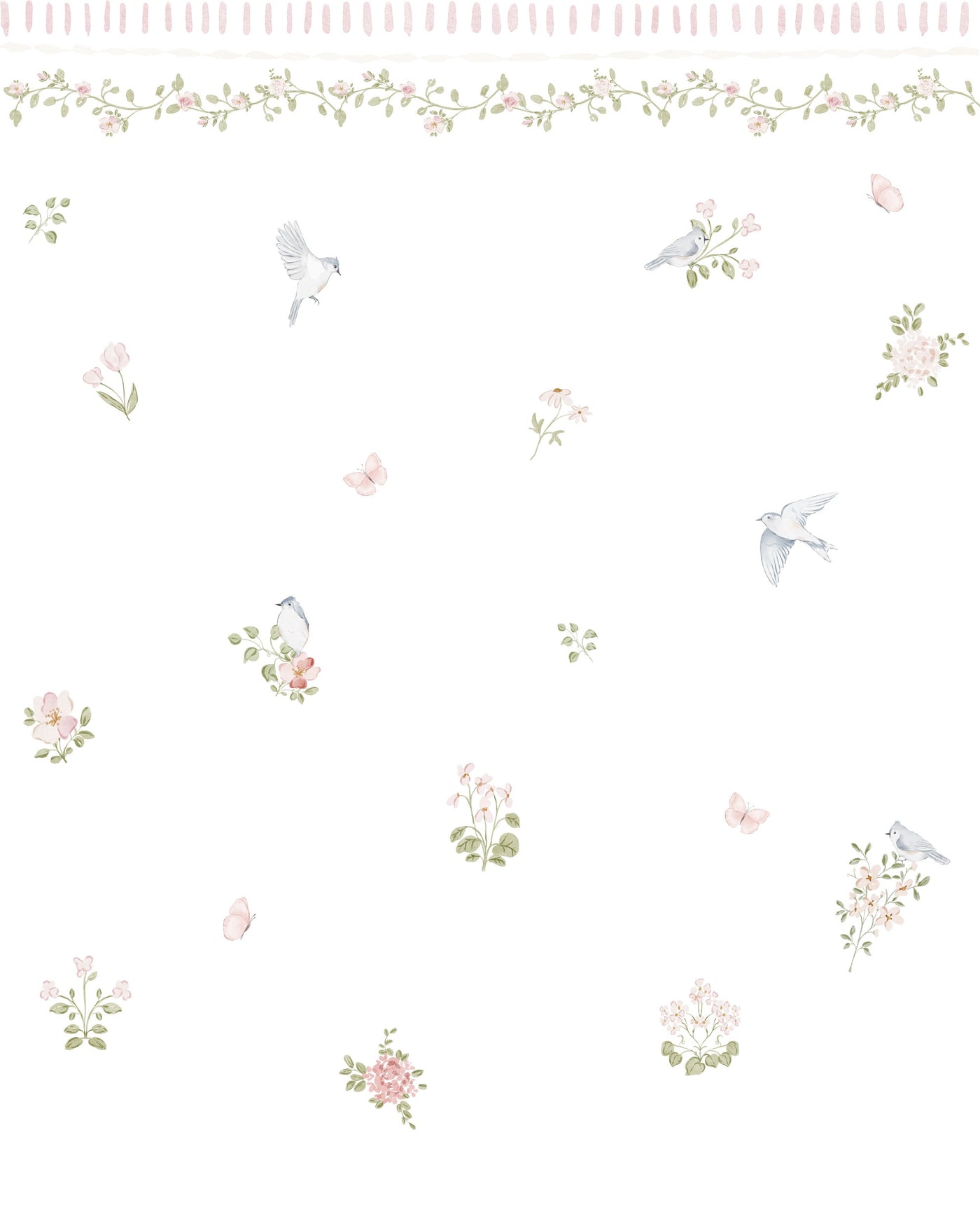 Flowers and Birds Wallpaper
