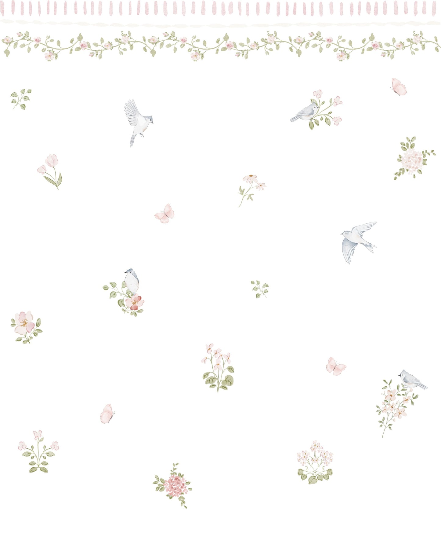 Flowers and Birds Wallpaper