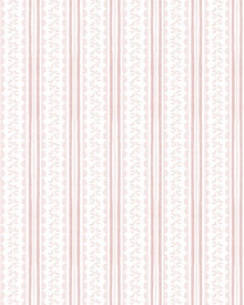 Papel Listras Ondinhas e Folhinhas Rosa