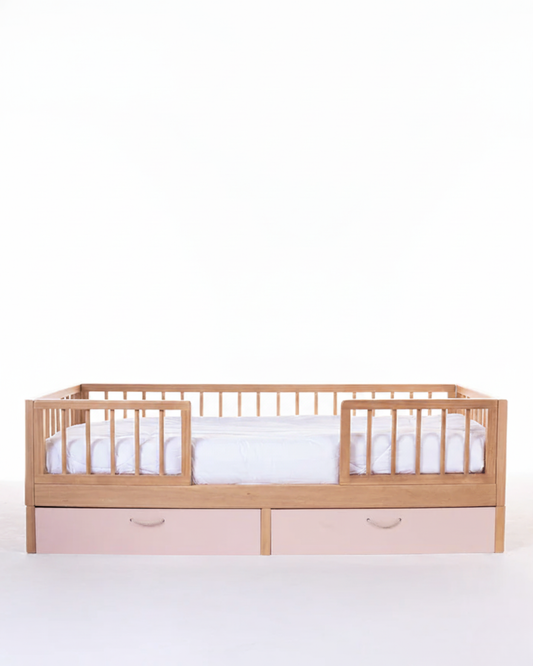 Cama Montessori Evolutiva + Gavetões Rosas