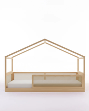 House Bed - Side Exit - Straw - Wood